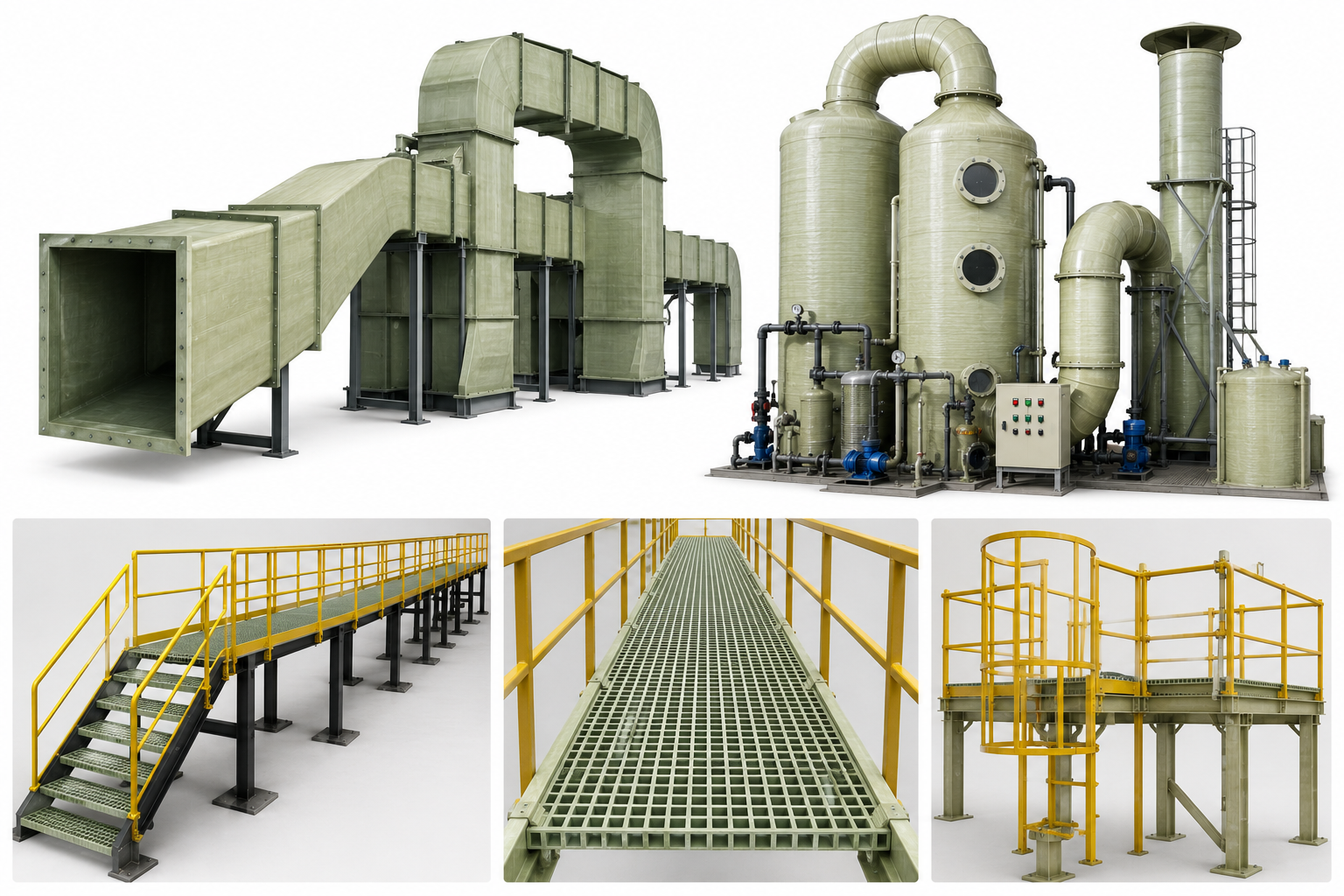 FRP Ducting, Scrubbers & Walkways
